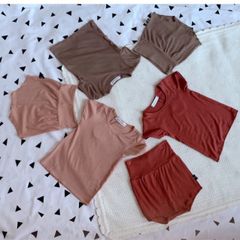 Bộ Cộc Thun Lạnh Minky Mom Cao Cấp - 16 Màu Ngọt Ngào, Thoáng Mát Cho Bé - Quần Chip Nằm Điều Hòa Thời Trang Trẻ Em