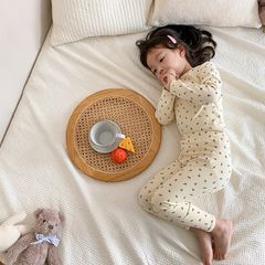 Bộ Đồ Ngủ Dài Tay Thu Đông AMBBKIDS Cho Bé Trai Gái - Chất Liệu Thun Co Dãn, Mềm Mại, Thoáng Mát, Nhiều Màu Sắc Đáng Yêu