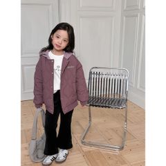 Ambbkids 2024-Quần Dài Nhung Lót Lông Ống Loe, Ống Vảy Siêu Ấm Mềm Mại Phong Cách Sành Điệu Cho Bé Gái Thu Đông 2024