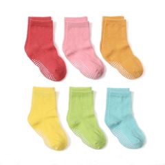 Set 6 Đôi Tất Chống Trượt Cho Bé 0-7 Tuổi - Tất Đẹp, Dễ Giặt, Thoải Mái Đi Trong Nhà Hoặc Trường Học