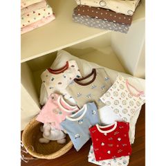 Bộ Quần Áo Ngủ AmbbKids Dài Tay Thu Đông 2024 - Đồ Ngủ Thoáng Mát Cho Bé Trai Bé Gái, Vải Mềm Chất Lượng Cao