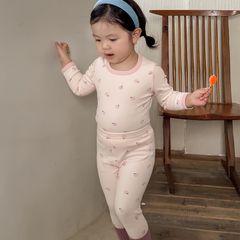 Bộ Đồ Ngủ Dài Tay Cotton 280g Không Đường Gân Họa Tiết Dễ Thương Cho Bé Trai Bé Gái - Phong Cách Hàn Quốc