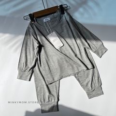 Bộ Dài Tay Thun Lạnh Bo Gấu Cạp Cao Che Bụng Nằm Điều Hoà Hàng QUẢNG CHÂU Hàng Mới 2023