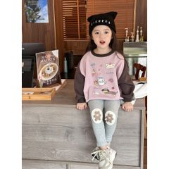 [2024] Quần Legging Gấu Hoạt Hình Co Dãn Mềm Mại, Dễ Thương Cho Bé Mùa Thu Đông Phong Cách Hàn Quốc