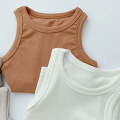 [PEEKABOO] Bộ Ba Lỗ Thun Tăm Mềm Mịn Thấm Hút Hàng Quảng Châu