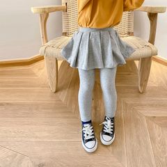 AMBB - Quần Legging Giả Váy, Quần Nỉ Liền Chân Váy Xếp Ly Cho Bé Gái Hàng Ambb Kids Quảng Châu