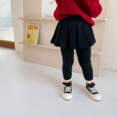 AMBB - Quần Legging Giả Váy, Quần Nỉ Liền Chân Váy Xếp Ly Cho Bé Gái Hàng Ambb Kids Quảng Châu