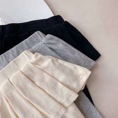AMBB - Quần Legging Giả Váy, Quần Nỉ Liền Chân Váy Xếp Ly Cho Bé Gái Hàng Ambb Kids Quảng Châu