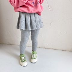 AMBB - Quần Legging Giả Váy, Quần Nỉ Liền Chân Váy Xếp Ly Cho Bé Gái Hàng Ambb Kids Quảng Châu