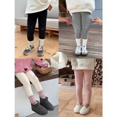 Quần Legging Lót Nỉ Dày Dặn LUCKY Cho Bé Gái - Thoải Mái, Co Dãn, Phong Cách Hàn Quốc, Mùa Thu Đông 1-8 Tuổi