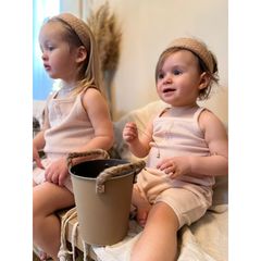 Bộ Hai Dây Wawa Cotton Tổ Ong Cao Cấp Cho Bé Gái - Thời Trang Dễ Thương, Chất Liệu Mềm Mịn, Nhiều Màu Sắc, Size 80-120