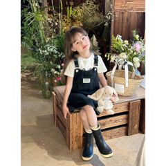 Váy Yếm Jeans Dày Dặn Cho Bé Gái Ambbkids Quảng Châu - Thời Trang Trẻ Em Size 90-150, Chất Cotton Thấm Hút Mồ Hôi