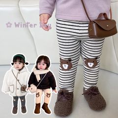 Ambbkids-Quần Legging Gấu Lót Lông Giữ Nhiệt Hình Gấu Bear Dễ Thương  Cho Bé Trai Bé Gái Hàng Quảng Châu Cao Cấp