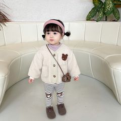Ambbkids-Quần Legging Gấu Lót Lông Giữ Nhiệt Hình Gấu Bear Dễ Thương  Cho Bé Trai Bé Gái Hàng Quảng Châu Cao Cấp