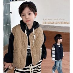 Áo Gile Phao Trần Bông Siêu Nhẹ cho Bé Trai Bé Gái - Áo Khoác Mùa Thu Đông Phong Cách Hàn Quốc Ambb Kids