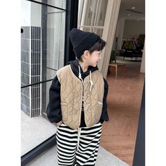 Áo Gile Phao Trần Bông Siêu Nhẹ cho Bé Trai Bé Gái - Áo Khoác Mùa Thu Đông Phong Cách Hàn Quốc Ambb Kids