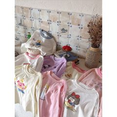 Áo Thun Dài Tay In Hoạt Hình Dễ Thương Cho Bé Gái Phong Cách Hàn Quốc - Thời Trang Thu Đông 2024, Size 90-150