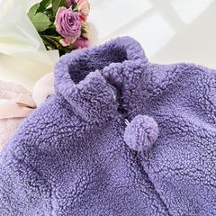 [Xả hàng] Áo Khoác Ambbkids Lông Trần Bông Khoai Môn Tím Sang Trọng Phong Cách Hàn Quốc Cho Bé Gái