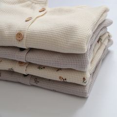 Bộ Đồ Dài Tay Cotton Tổ Ong Peekaboo - Thời Trang Thu Đông Cho Bé Phong Cách Hàn Quốc, Dễ Thương và Thoáng Khí