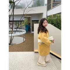 [Xả Hàng] Áo Khoác Lông Dáng Dài Ambbkids Phong Cách Hàn Quốc Dễ Thương Cho Bé