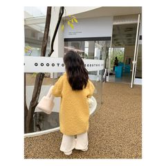 [Xả Hàng] Áo Khoác Lông Dáng Dài Ambbkids Phong Cách Hàn Quốc Dễ Thương Cho Bé