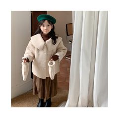 Áo Khoác Bông Dày Kèm Găng Tay Cho Bé Gái - Phong Cách Hàn Quốc Xinh Xắn, Dáng Ngắn, Thời Trang Trẻ Em