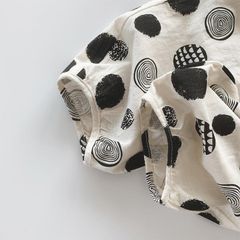Quần Lửng Hoạ Tiết Cotton Mùa Hè 2023 Cá Tính Cho Bé Trai và Bé Gái Cotton Xược Mỏng In Sóng Chấm Bi Quần Dài Hàn Quốc