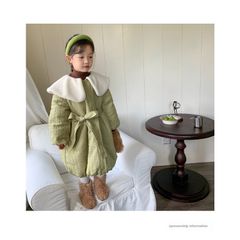 Áo Khoác Dáng Dài Cổ Lông Trắng Hàn Quốc Cho Bé Gái - Thời Trang Dày Dặn Xu Hướng Siêu Dễ Thương, Gợi Nhớ Những Nàng Công Chúa