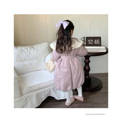 Áo Khoác Dáng Dài Cổ Lông Trắng Hàn Quốc Cho Bé Gái - Thời Trang Dày Dặn Xu Hướng Siêu Dễ Thương, Gợi Nhớ Những Nàng Công Chúa