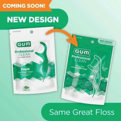 Tăm Chỉ Nha Khoa GUM Clean Flosser Picks Bạc Hà 450 Cây - Giúp Răng Sạch Sâu, Nướu Khỏe, Hương Tươi Mát, Thân Thiện Môi Trường