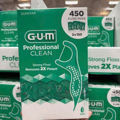 Tăm Chỉ Nha Khoa GUM Clean Flosser Picks Bạc Hà 450 Cây - Giúp Răng Sạch Sâu, Nướu Khỏe, Hương Tươi Mát, Thân Thiện Môi Trường