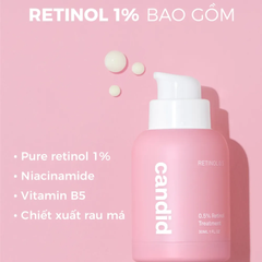 Serum Chăm Sóc Da CANDID 1% Retinol 30ml - Giảm Nếp Nhăn, Cải Thiện Kết Cấu Da, Hỗ Trợ Đều Màu Da, Chống Lão Hóa