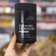 Tinh Dầu Hoa Anh Thảo Sports Research 1300mg - 120 Viên Hỗ Trợ Cân Bằng Nội Tiết, Giảm Khó Chịu Tiền Kinh Nguyệt, Chăm Sóc Da