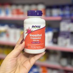 Viên uống Inositol NOW 500mg - Hỗ trợ chức năng tế bào và hệ thần kinh - 100 viên thuốc chay, không GMO