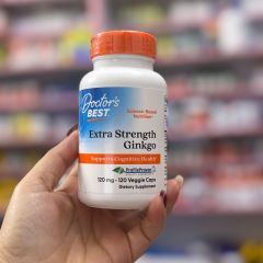 Ginkgo Biloba Doctor's Best 120mg - Viên uống hỗ trợ trí nhớ, tăng cường tuần hoàn não - Hàng Mỹ chính hãng 120 viên