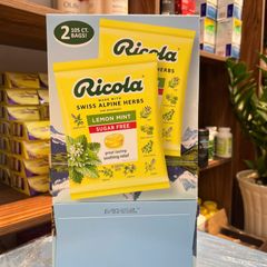 Kẹo Ho Ricola Bịch 105 Viên - Thảo Dược Thiên Nhiên từ Thụy Sĩ, Vị Mật Ong, Giảm Ho, Dịu Cổ Họng, Thích Hợp cho Người Tiểu Đường