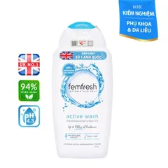 Dung dịch vệ sinh phụ nữ Femfresh Active Wash 250ml - Hàng Anh nhập khẩu, phù hợp cho phụ nữ năng động, không dị ứng, chăm sóc vùng kín tươi trẻ.