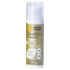Serum Dưỡng Ẩm Chống Nắng Cancer Council Face Day Wear SPF50+ 50ml - Chống UVA/UVB, Dành Cho Mọi Loại Da, Phù Hợp Trang Điểm