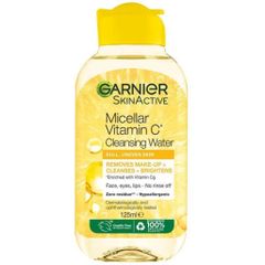 Nước Tẩy Trang Garnier Vitamin C Làm Sáng Da 125ml - Micellar Cleansing Water Chuyên Dụng Cho Da Nhạy Cảm, Không Cồn, Làm Sáng Rạng Rỡ