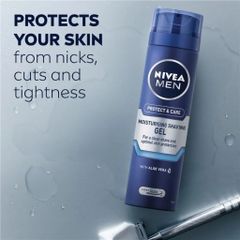 Gel cạo râu Nivea Protect & Care có tinh chất lô hội - Dưỡng ẩm, bảo vệ da, hàng chính hãng từ Úc