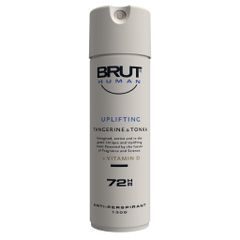 Xịt Khử Mùi Brut Human Uplifting 72Hr - Khử Mùi và Ngăn Mồ Hôi 130g, Hương Quýt Tươi Mát, Vitamin D3 Bổ Sung