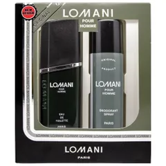 Set Nước Hoa Nam Lomani Pour Homme 100ml & Xịt Body 200ml - Hương Gỗ Quyến Rũ, Lãng Mạn, Hấp Dẫn