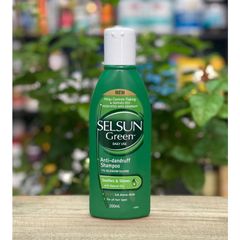 Dầu gội Selsun Úc 200ml xanh lá - Giải pháp kiểm soát gàu, giữ ẩm và nuôi dưỡng tóc, tinh dầu bạc hà & Vitamin B5