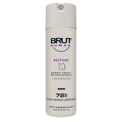 Xịt Khử Mùi Brut Human Restore - Hương Bưởi Đỏ & Bergamot với Magie, Khử Mùi Tối Đa 72h, An Toàn Cho Da