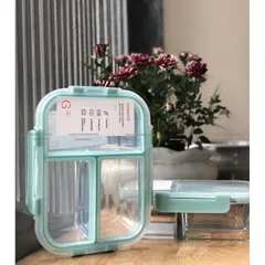 Hộp Thủy Tinh Chia 3 Ngăn LocknLock LLG458- 1040ml - Hàng chính Hãng
