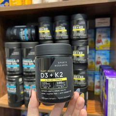 Viên uống bổ sung Vitamin D3K2 Sports Research D3 K2 - 60v của Mỹ