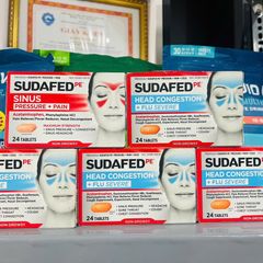 Viêm Xoang Sundafed PE - Thuốc Giảm Đau và Thông Mũi, Giảm Nghẹt Và Các Triệu Chứng Tắc Nghẽn Xoang mặt, Xoang Trán, Xoang Mũi