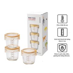 Bộ Hộp Thủy Tinh Đựng Đồ Ăn Dặm LocknLock Chịu Nhiệt 400°C - Hộp Chia Dung Tích 280ml An Toàn Cho Trẻ Nhỏ