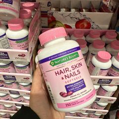 VIÊN UỐNG BEAUTY HAIR SKIN NAILS NATURE'S BOUNTY 250 Viên - Hỗ Trợ Cải Thiện Da, Tóc, Móng Khỏe Đẹp Từ Mỹ