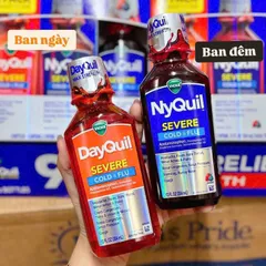 ( HÀNG CHÍNH HÃNG MỸ) SIRO VICKS NYQUIL COLD & FLU NIGHTTIME RELIEF 354ml